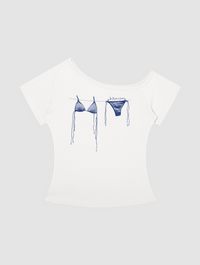 air dry off-the-shoulder baby tee