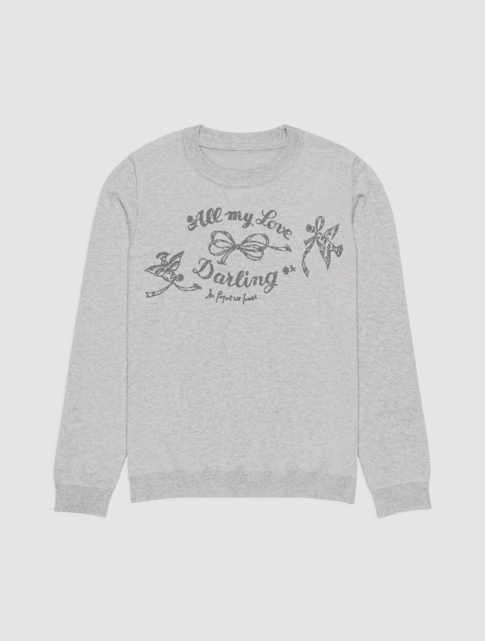all my love knitted crew-neck - In Print We Trust
