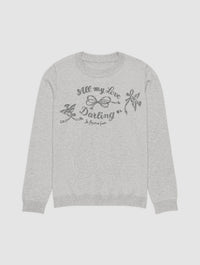 all my love knitted crew-neck - In Print We Trust