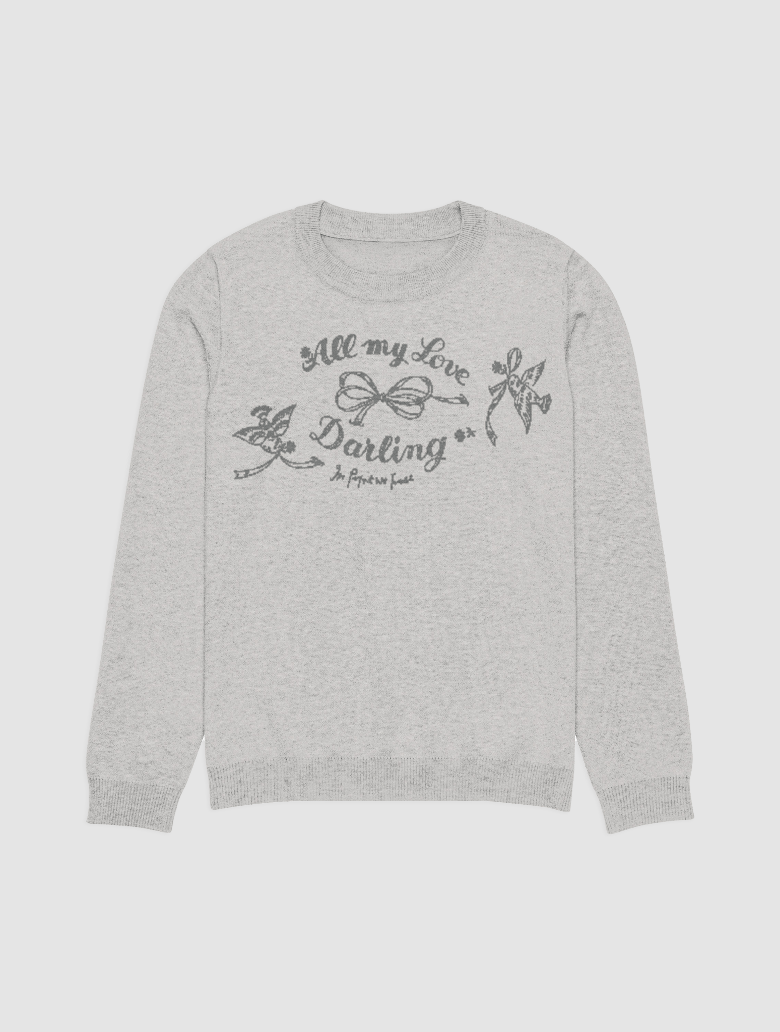 all my love knitted crew - neck - In Print We Trust