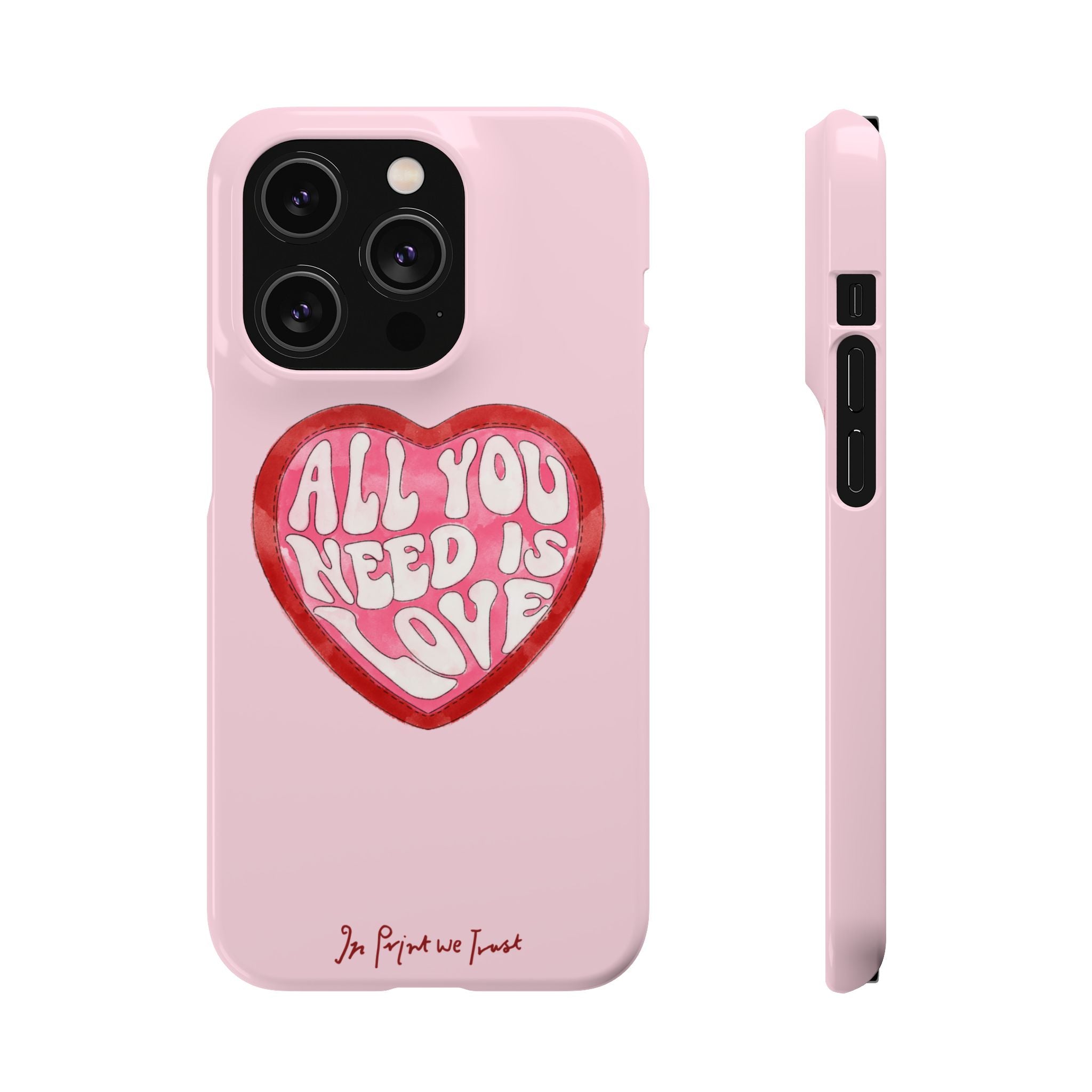 all you need is love iPhone case - In Print We Trust