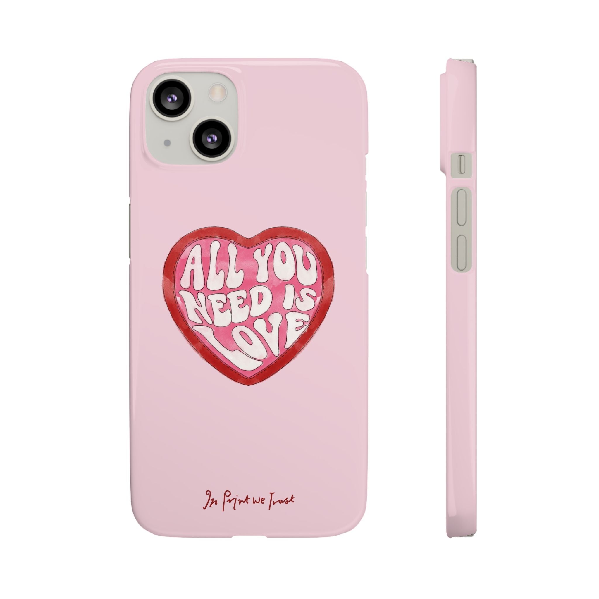 all you need is love iPhone case - In Print We Trust