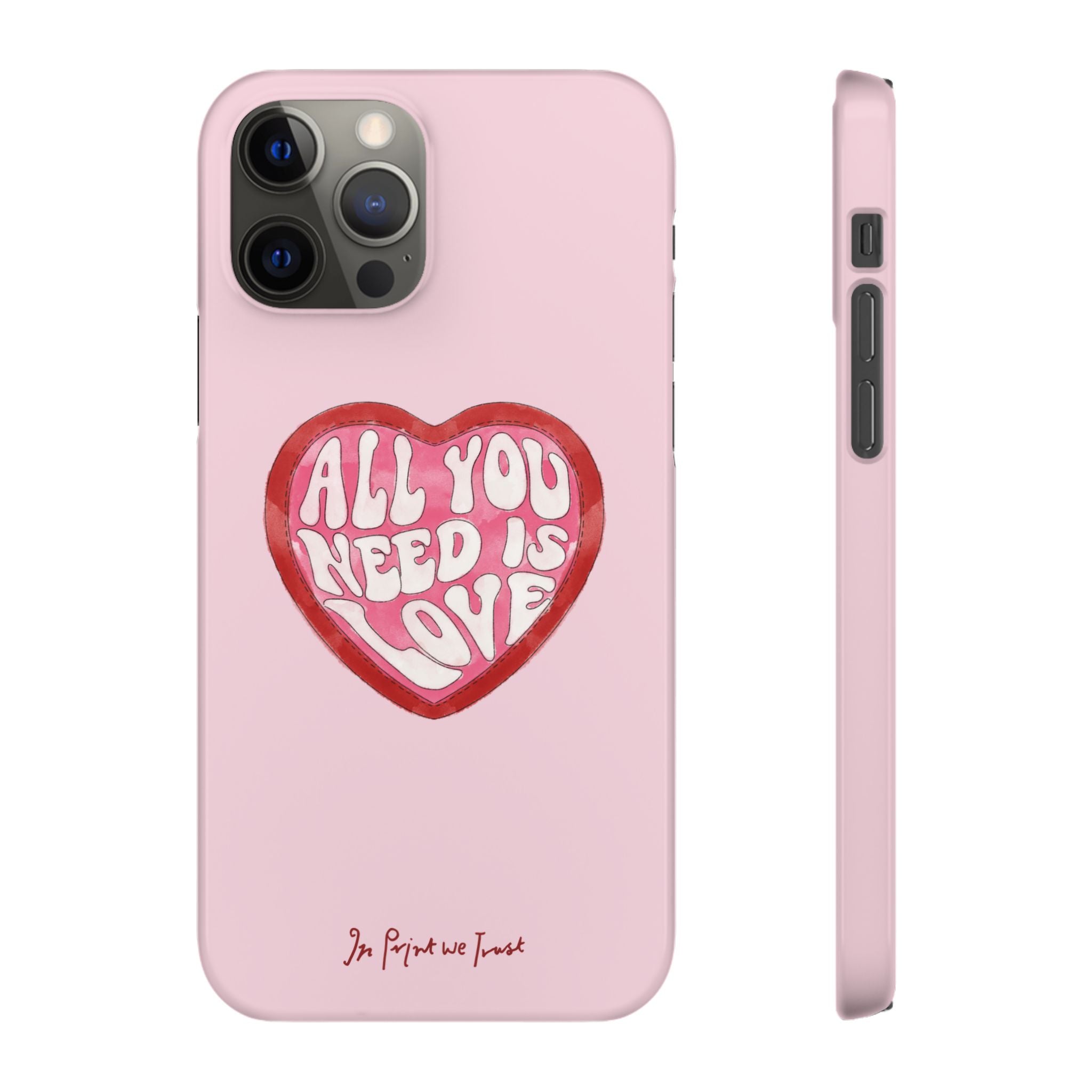 all you need is love iPhone case - In Print We Trust