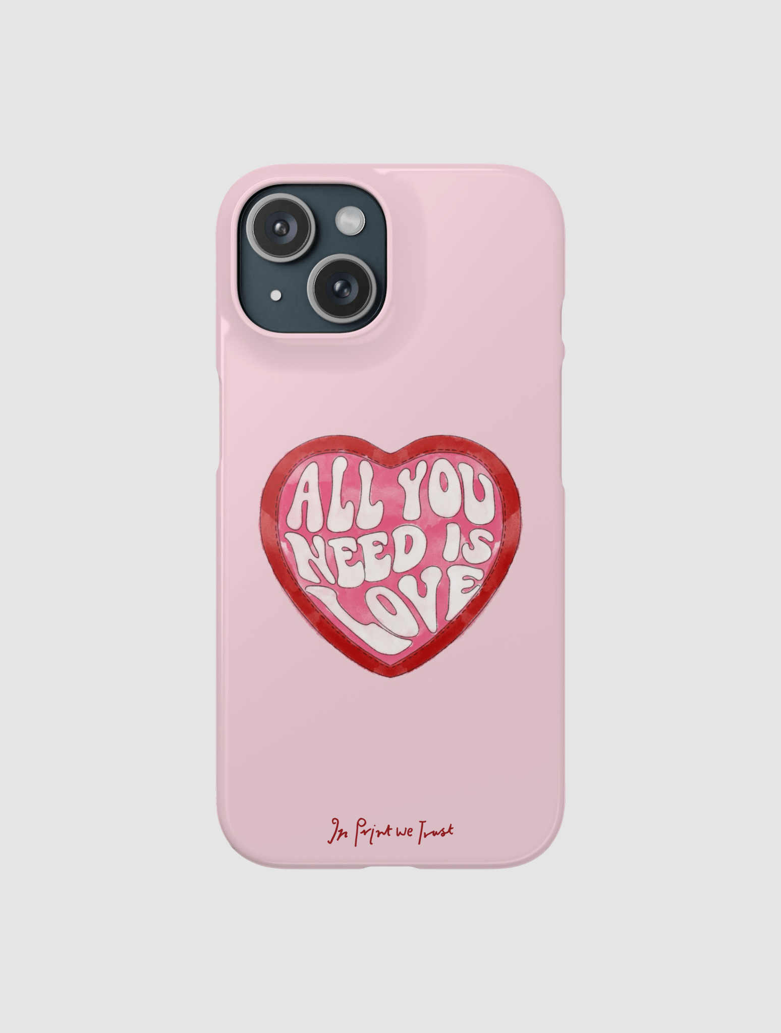 all you need is love iPhone case - In Print We Trust