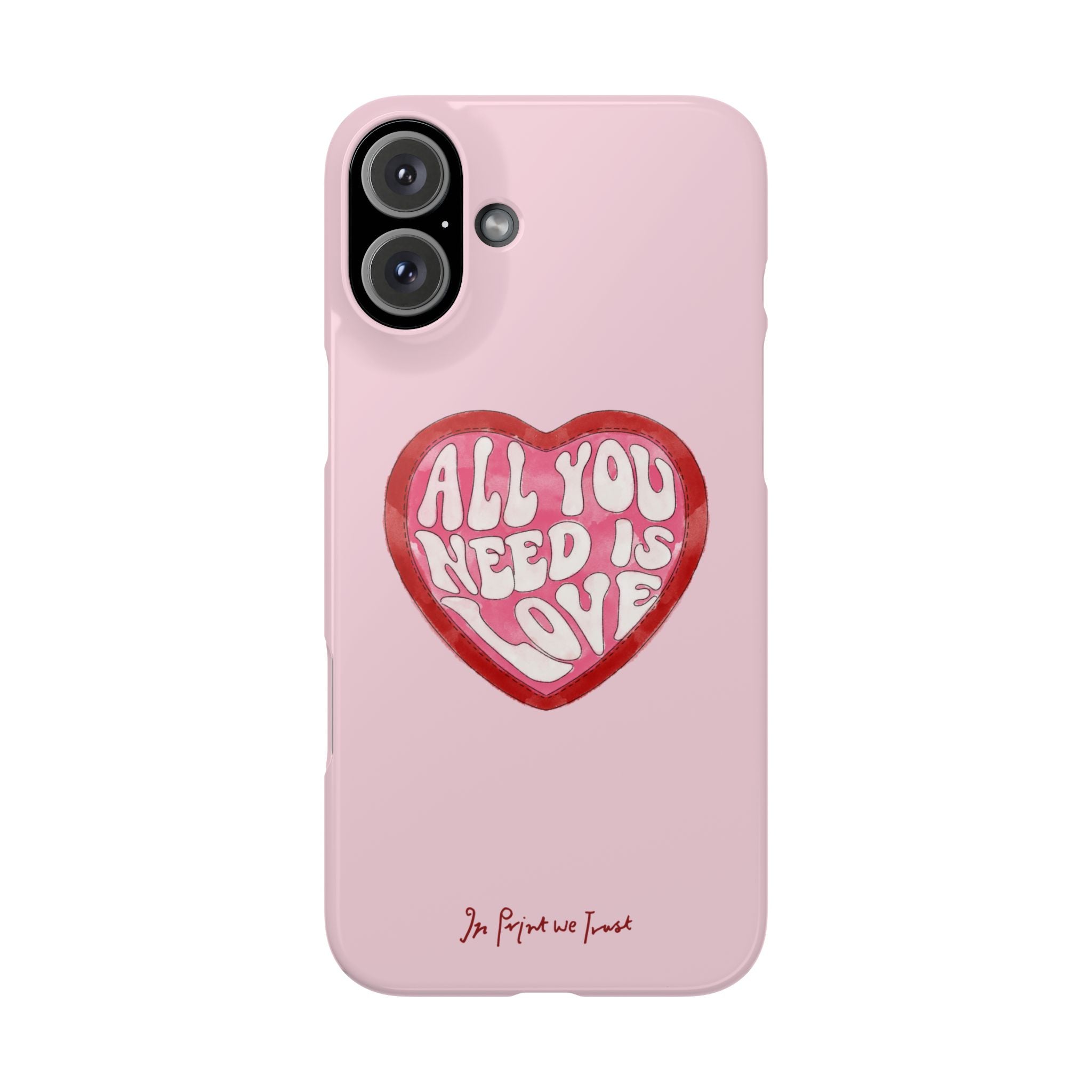 all you need is love iPhone case - In Print We Trust