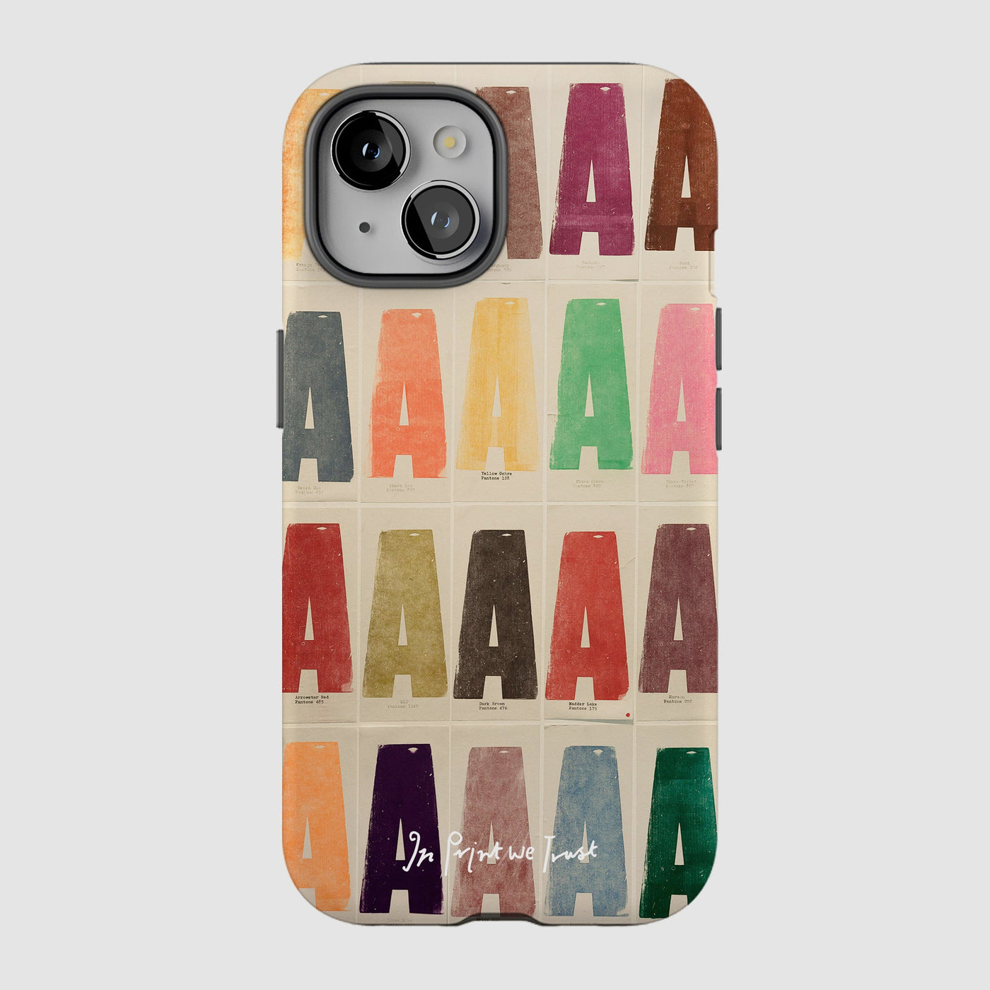 alphabet tough iPhone case - In Print We Trust