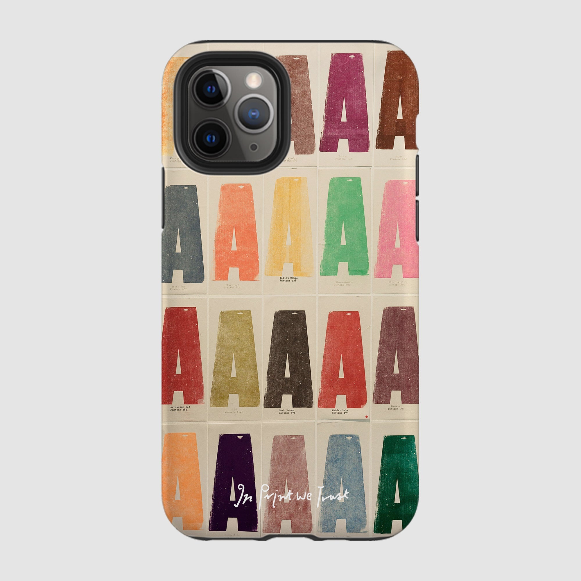 alphabet tough iPhone case - In Print We Trust