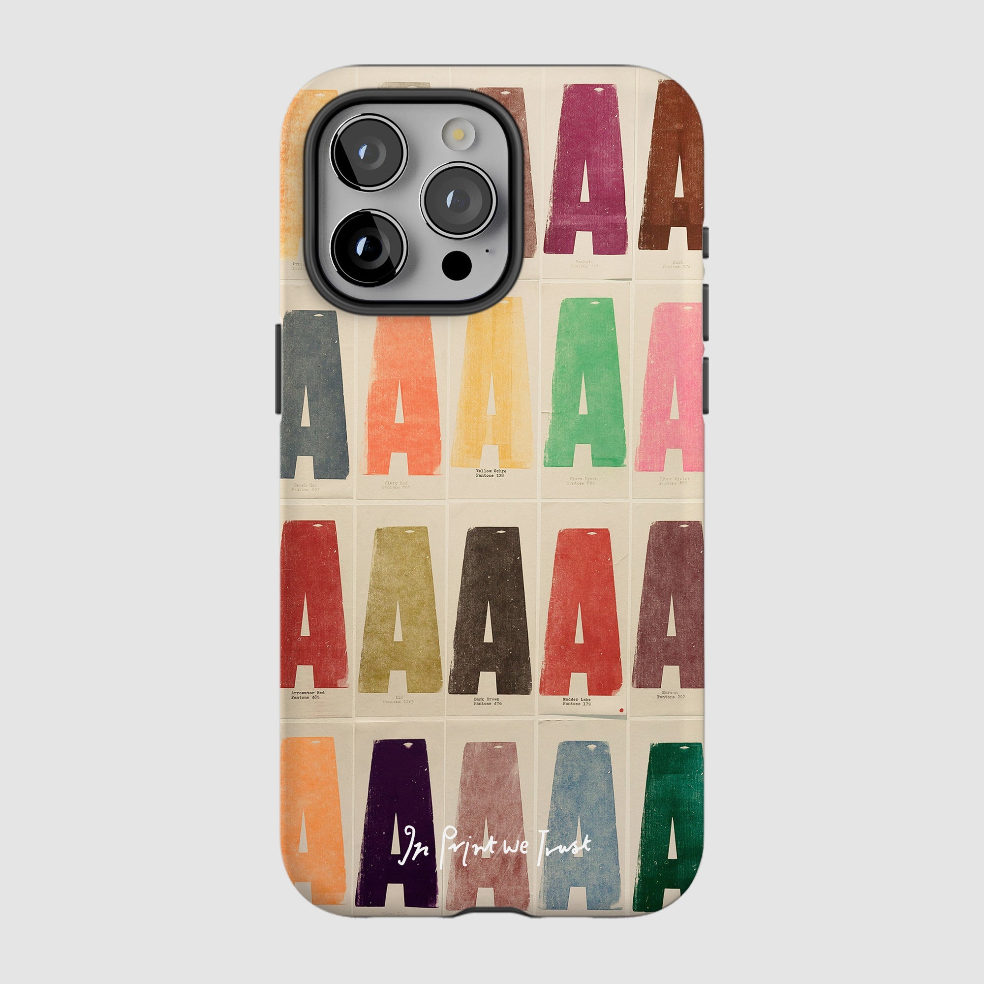alphabet tough iPhone case - In Print We Trust