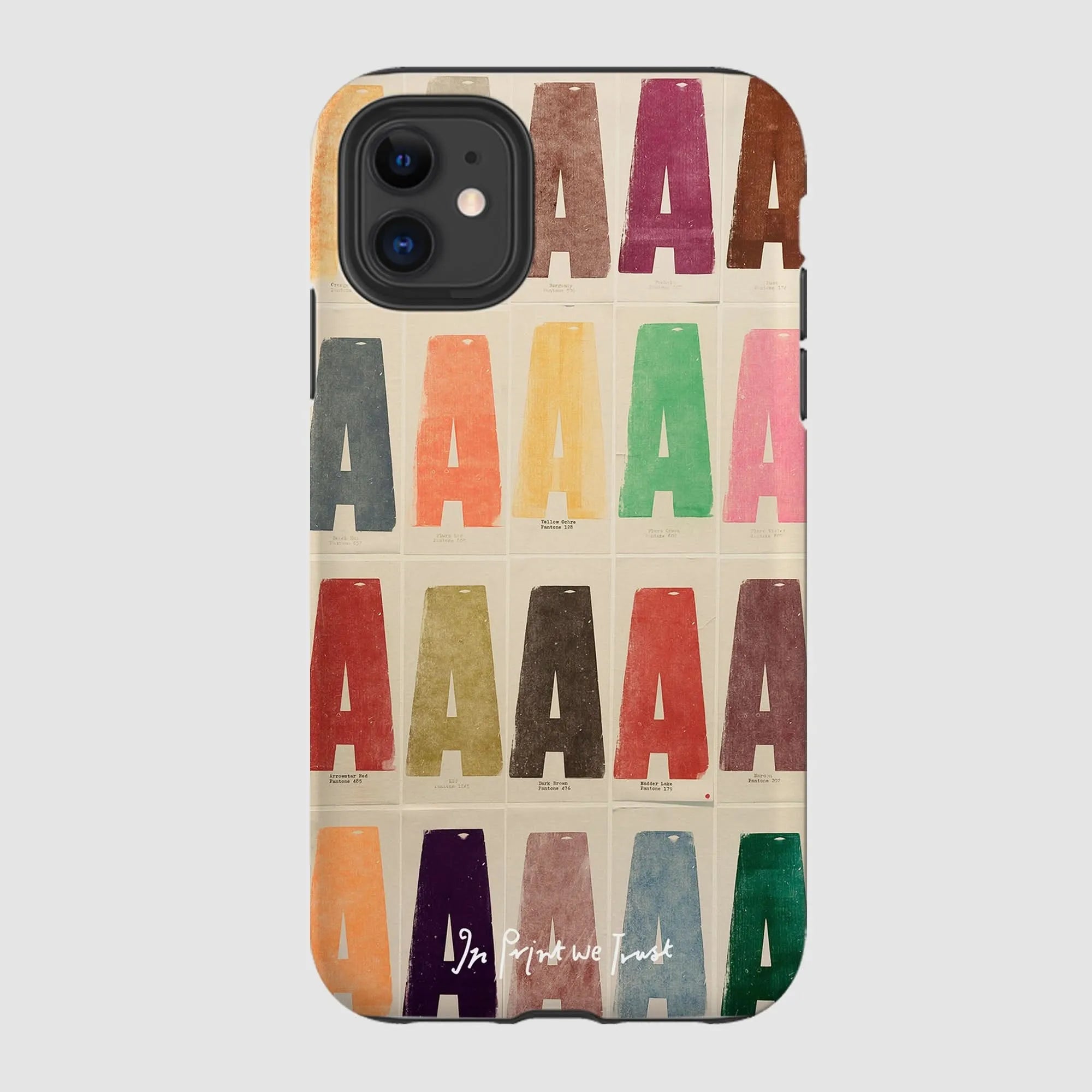 alphabet tough iPhone case - In Print We Trust