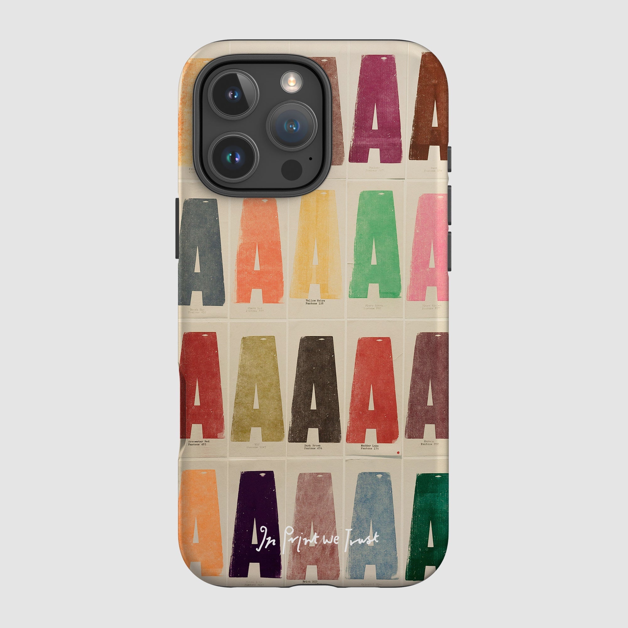 alphabet tough iPhone case - In Print We Trust
