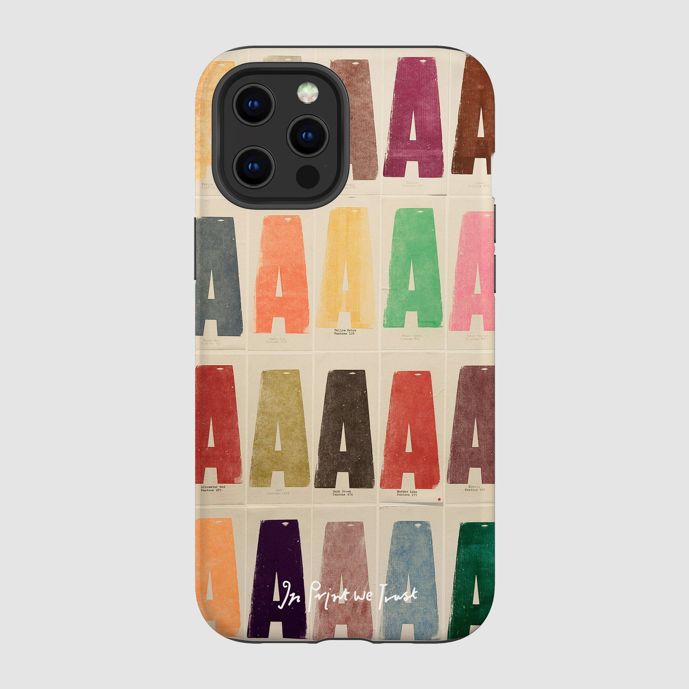 alphabet tough iPhone case - In Print We Trust