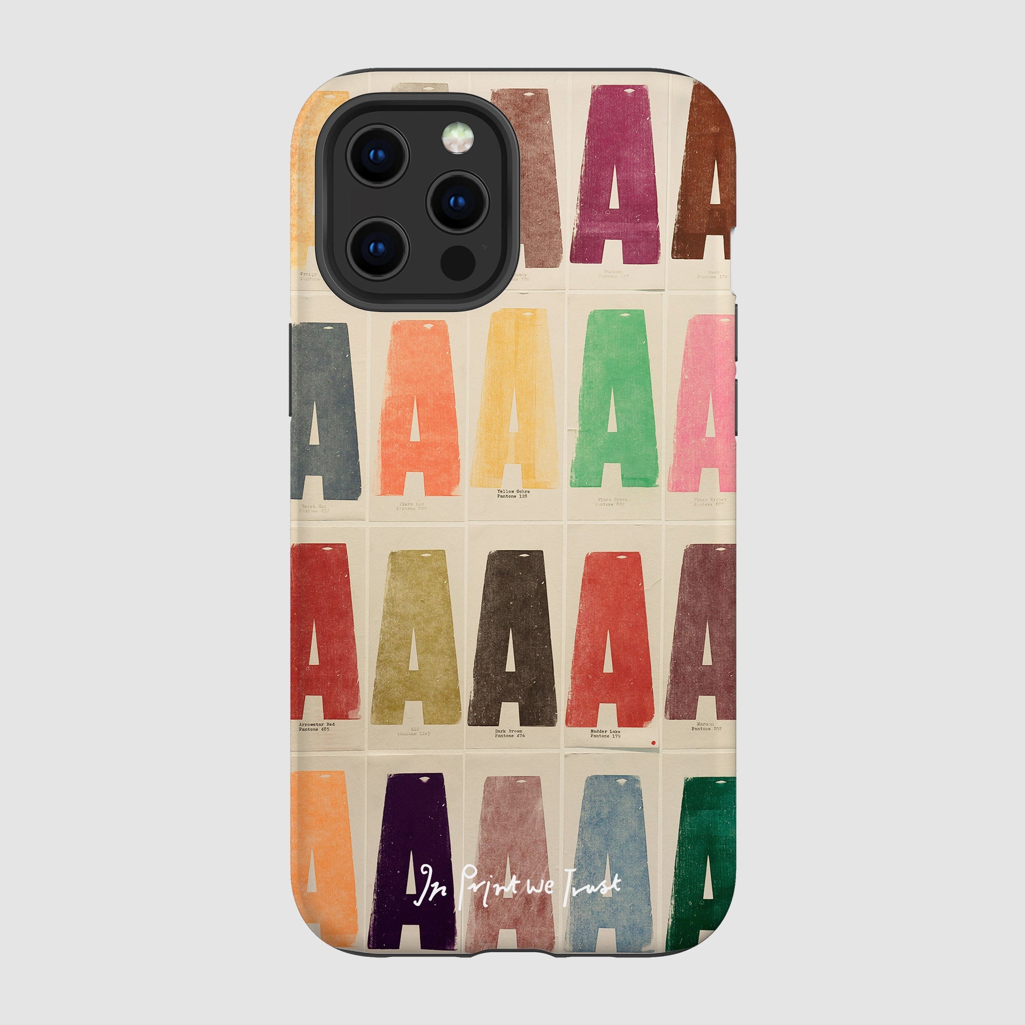 alphabet tough iPhone case - In Print We Trust