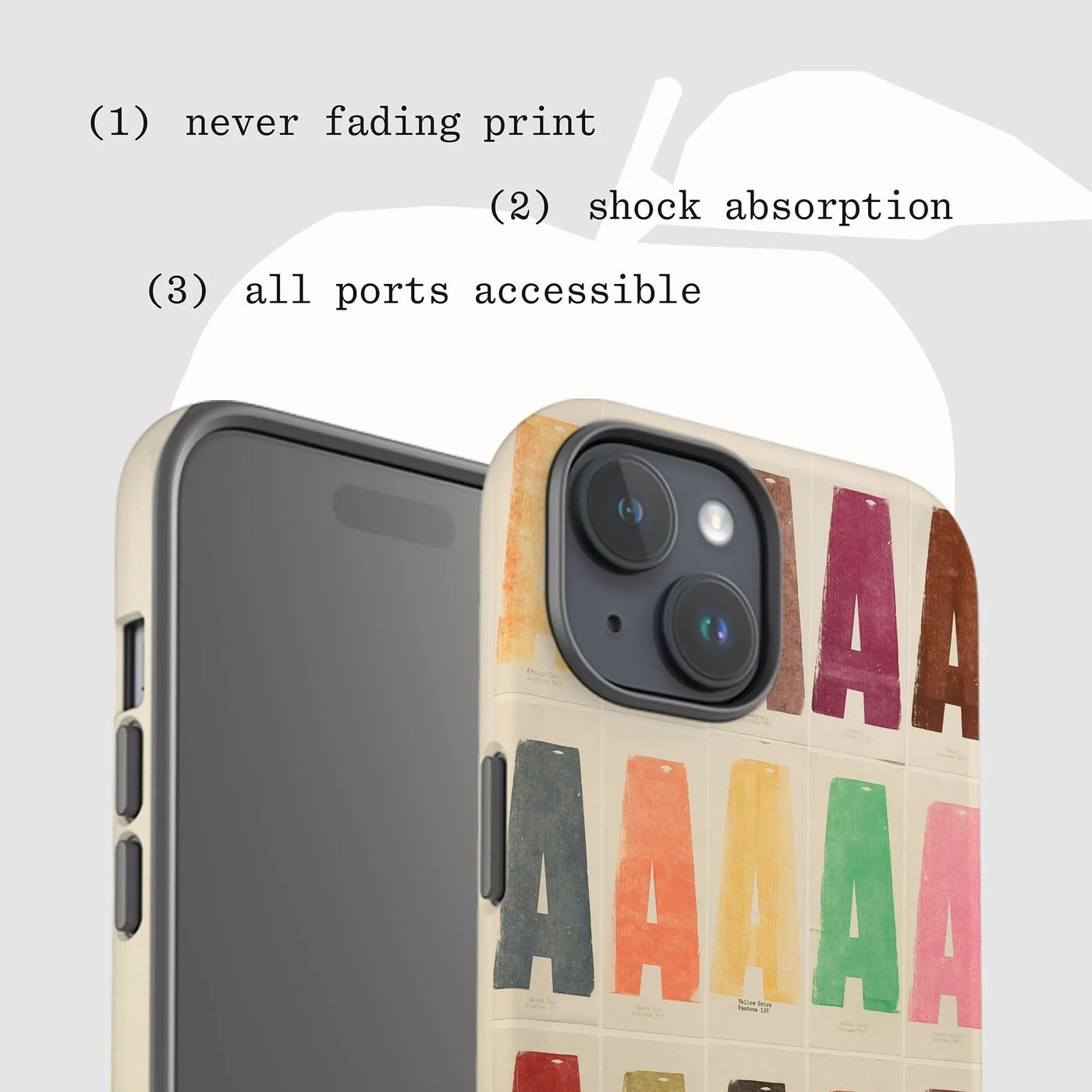 alphabet tough iPhone case - In Print We Trust