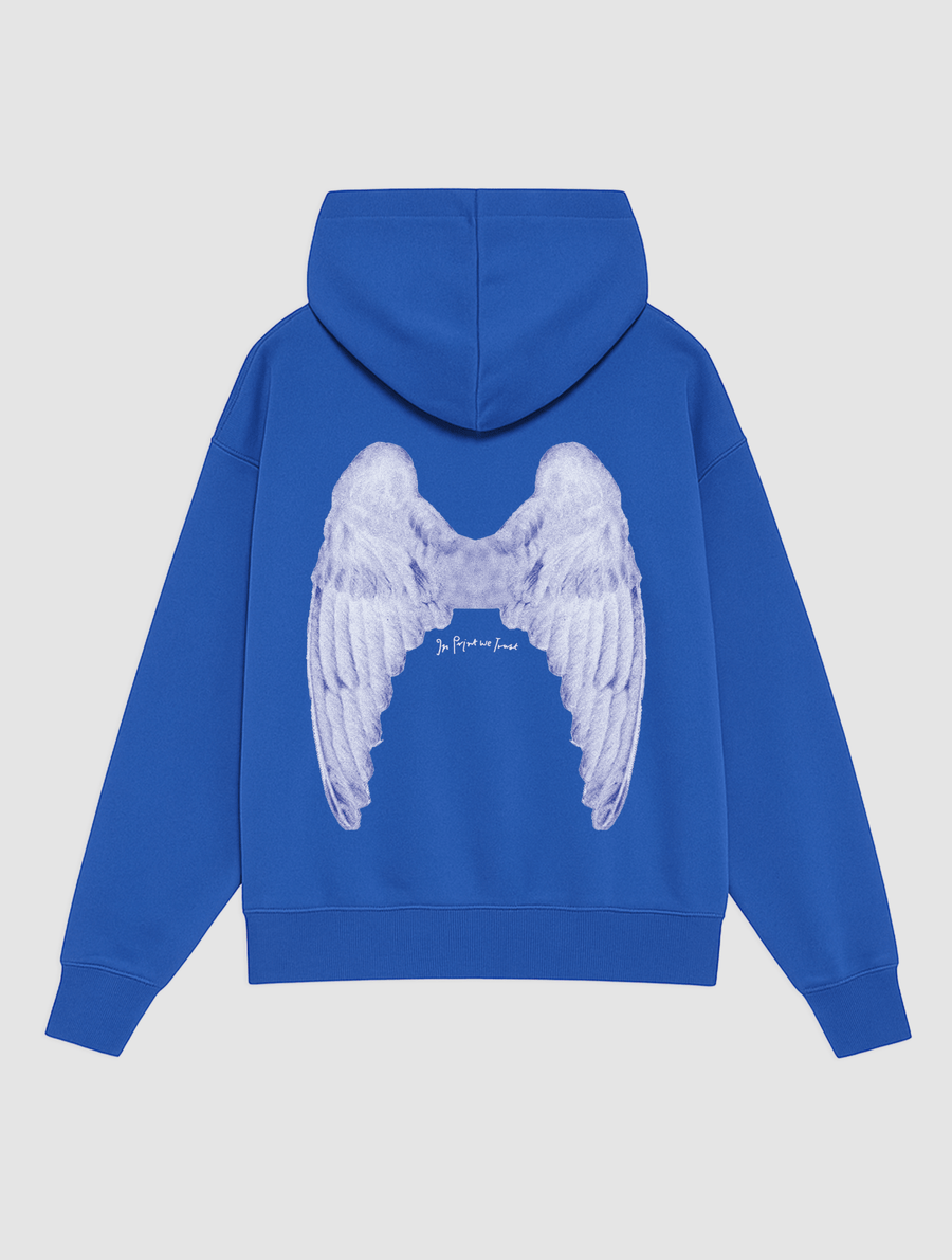 angel blue hoodie - In Print We Trust
