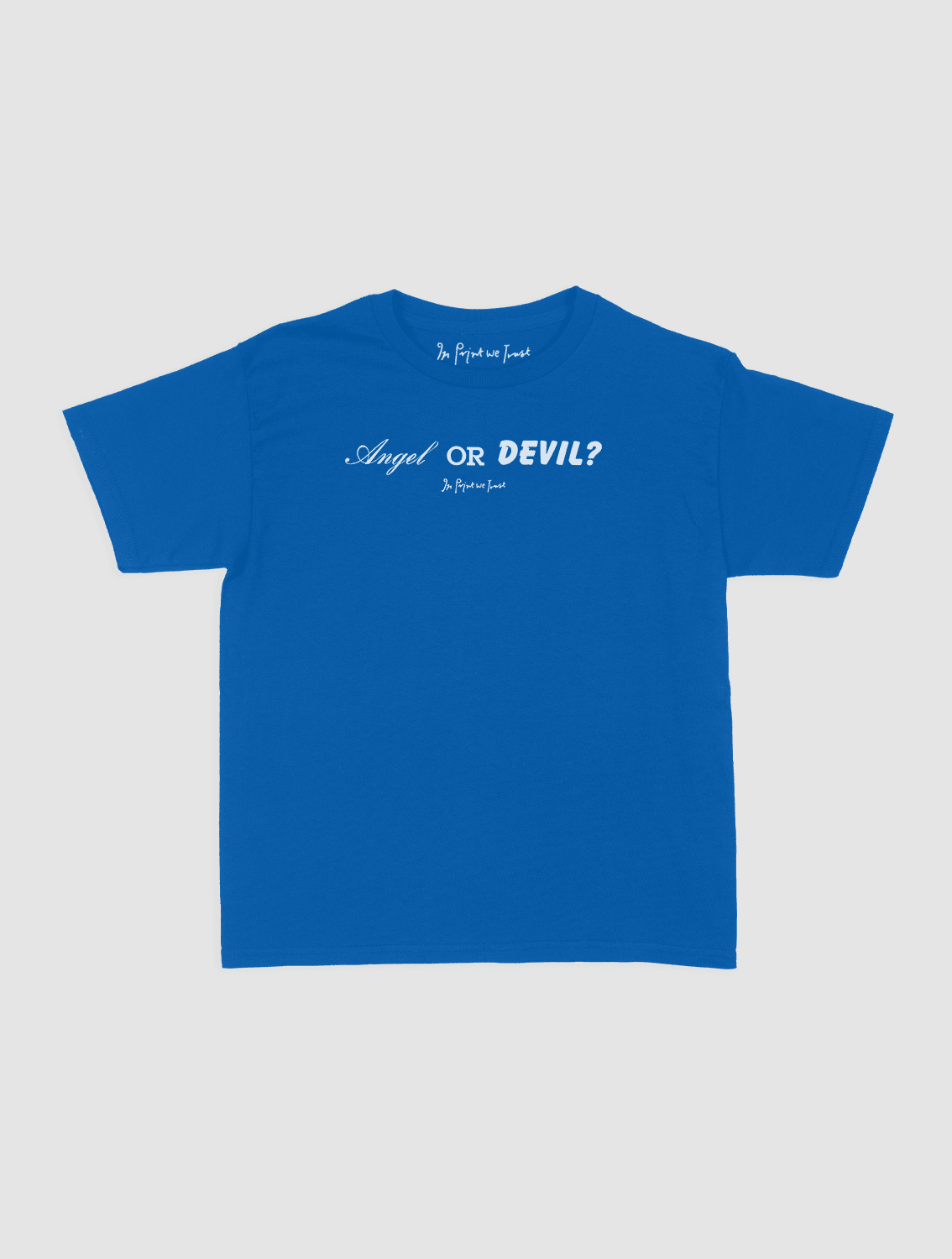 angel or devil baby tee - In Print We Trust