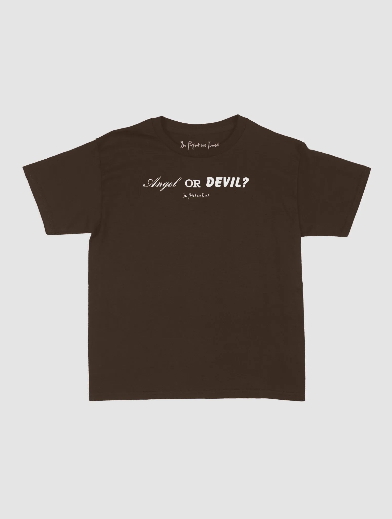 angel or devil baby tee - In Print We Trust