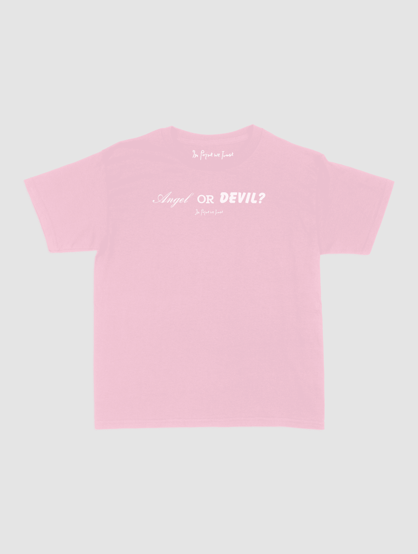 angel or devil baby tee - In Print We Trust