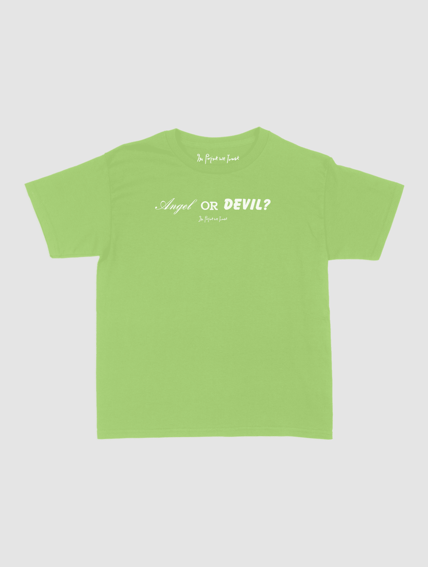 angel or devil baby tee - In Print We Trust
