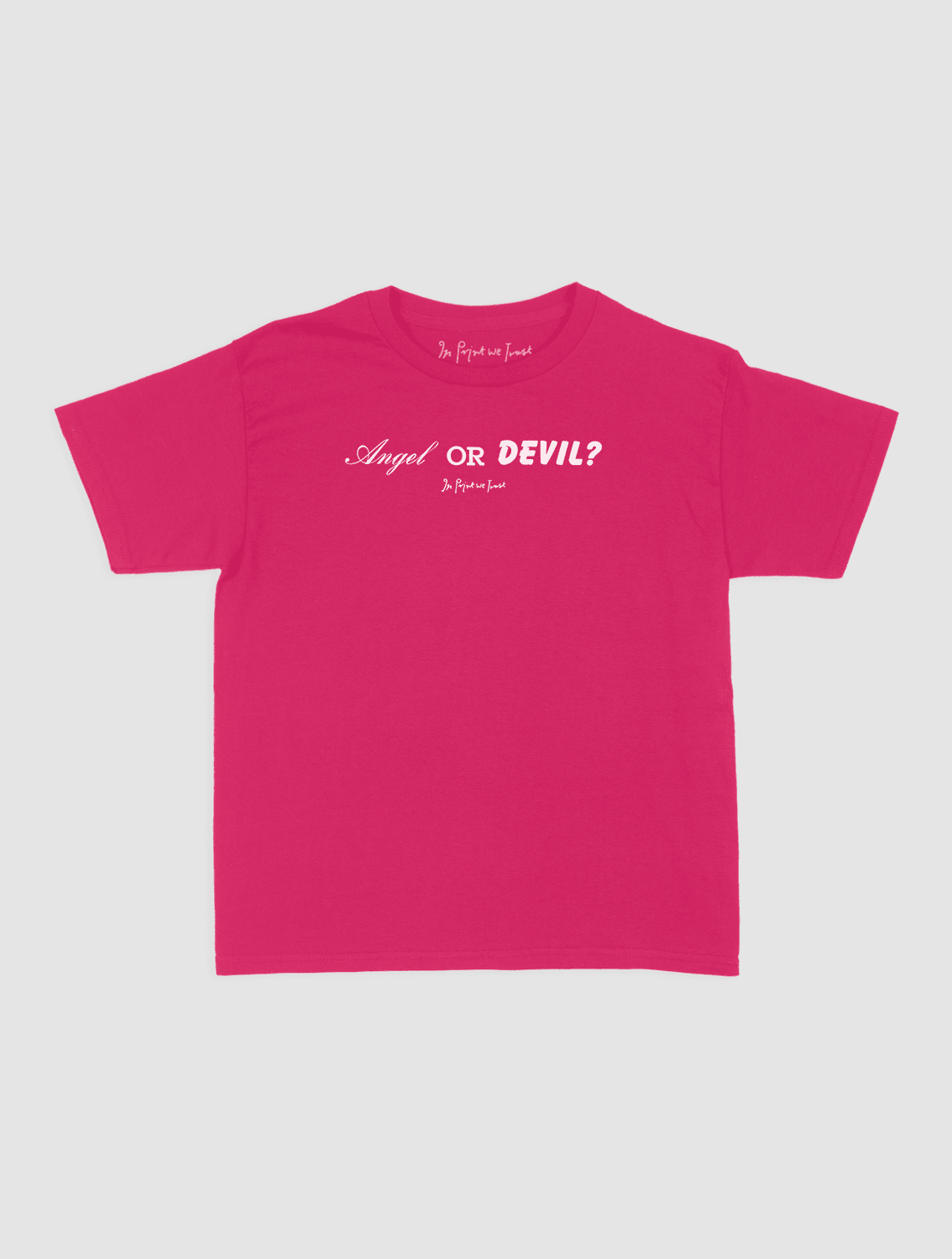 angel or devil baby tee - In Print We Trust