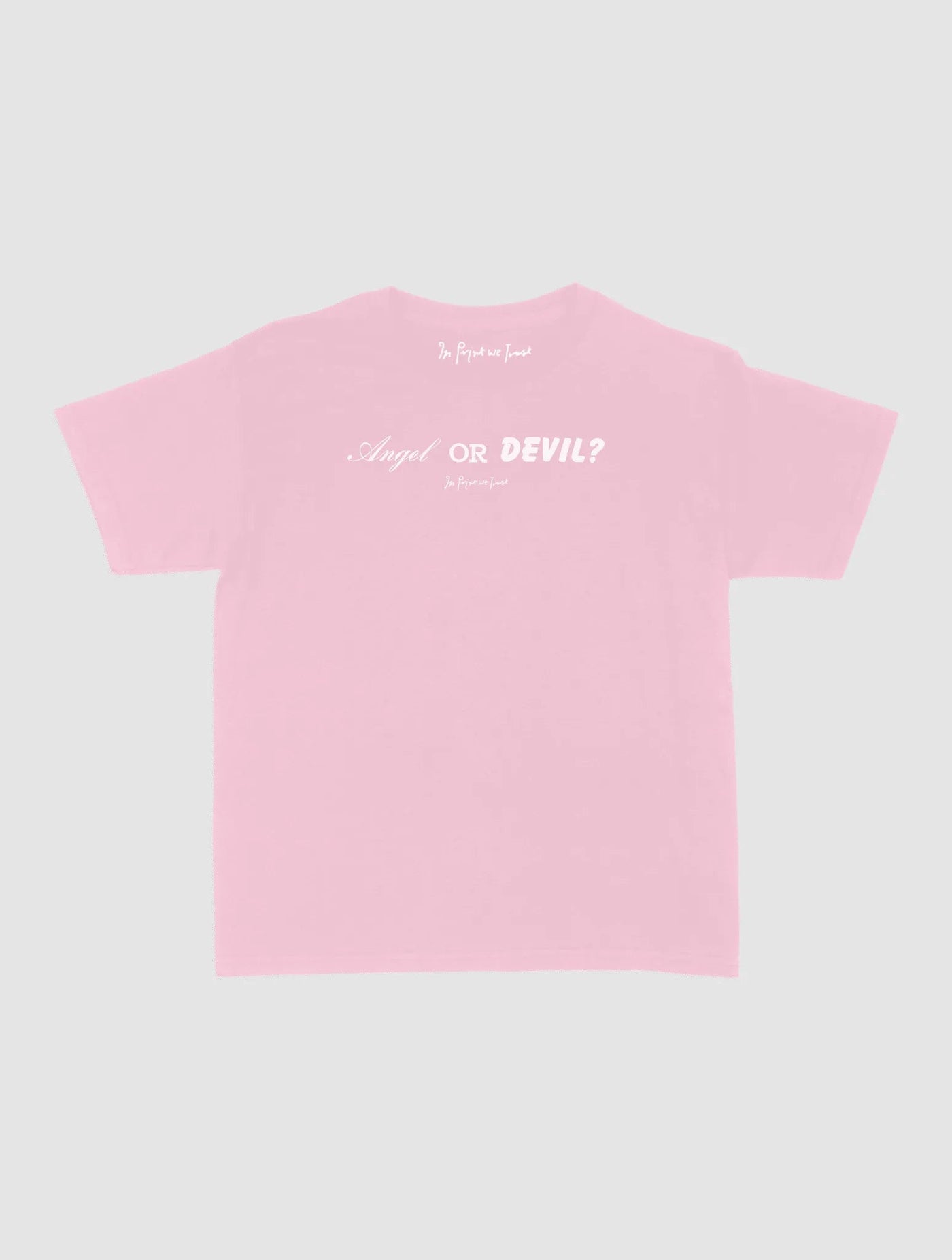 angel or devil baby tee - In Print We Trust