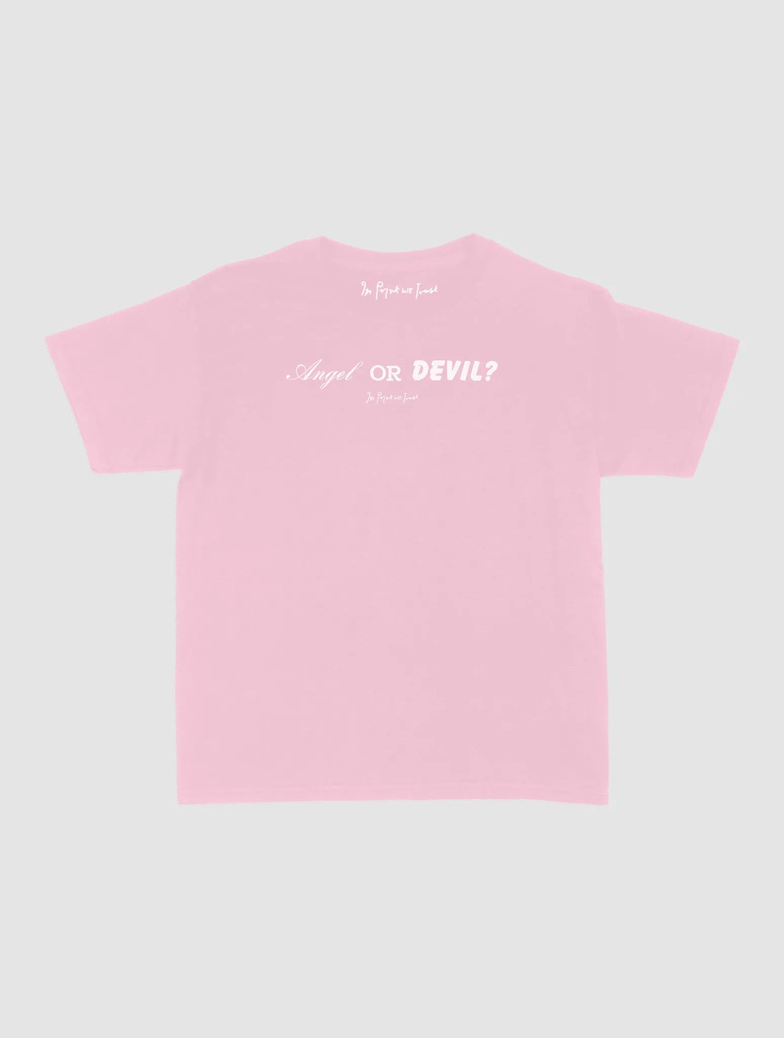 angel or devil baby tee - In Print We Trust