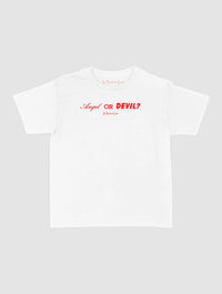 angel or devil baby tee - In Print We Trust