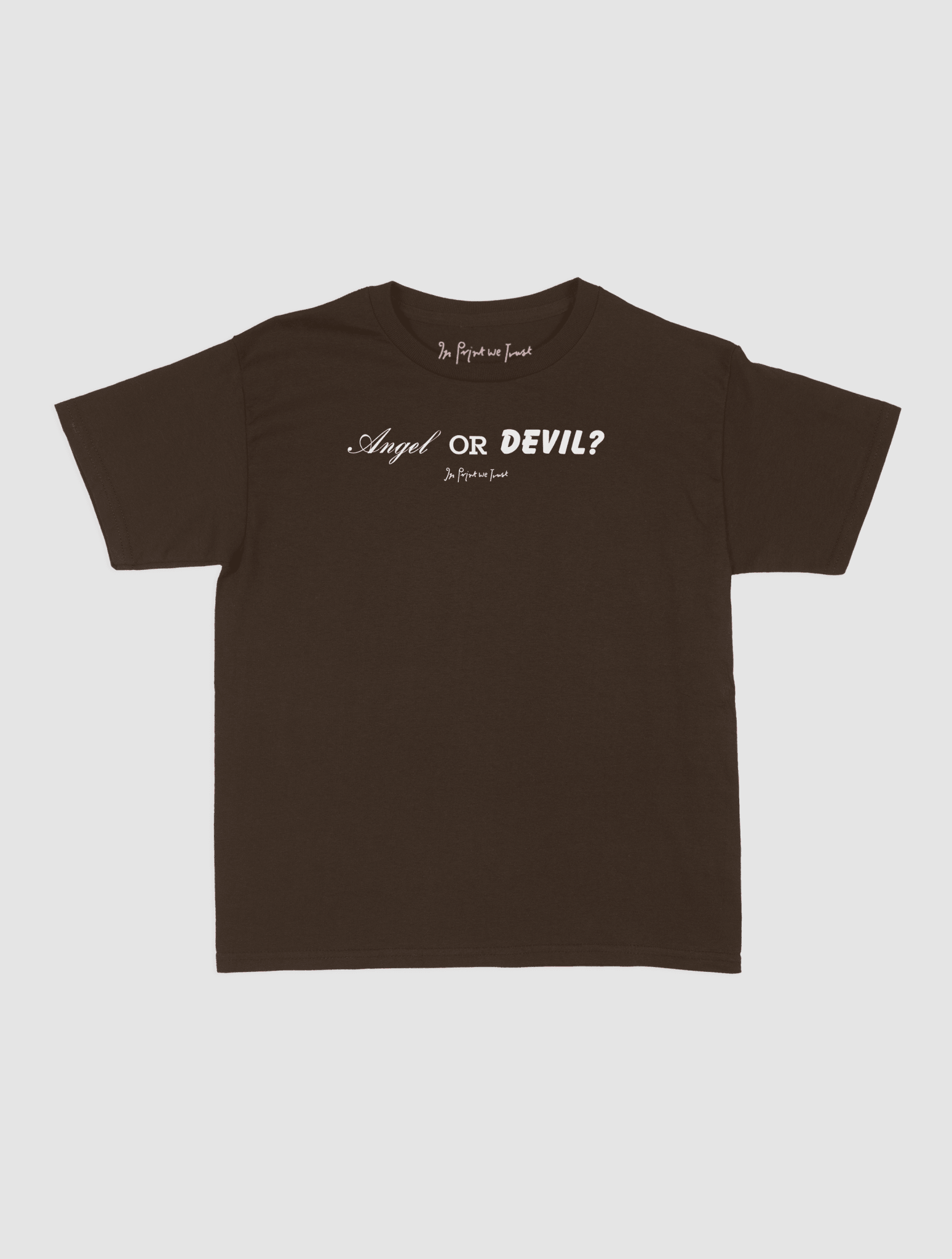 angel or devil baby tee - In Print We Trust