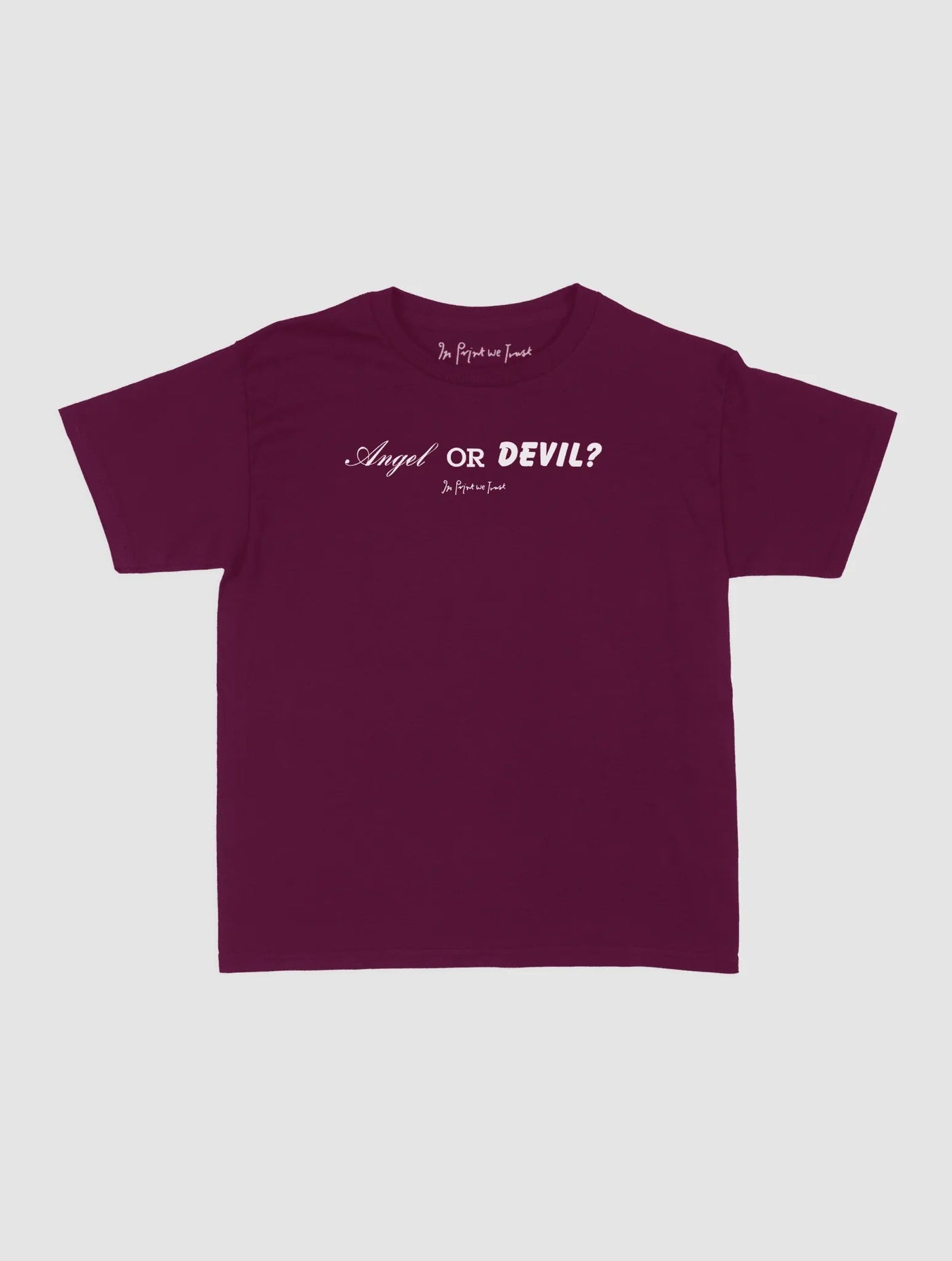angel or devil baby tee - In Print We Trust
