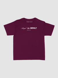 angel or devil baby tee - In Print We Trust