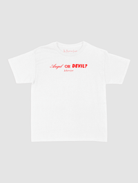 angel or devil baby tee - In Print We Trust