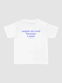 angels are real baby tee - In Print We Trust