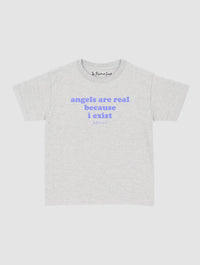 angels are real baby tee - In Print We Trust