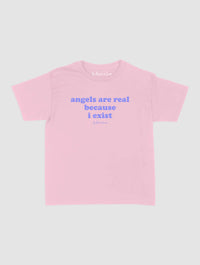 angels are real baby tee - In Print We Trust