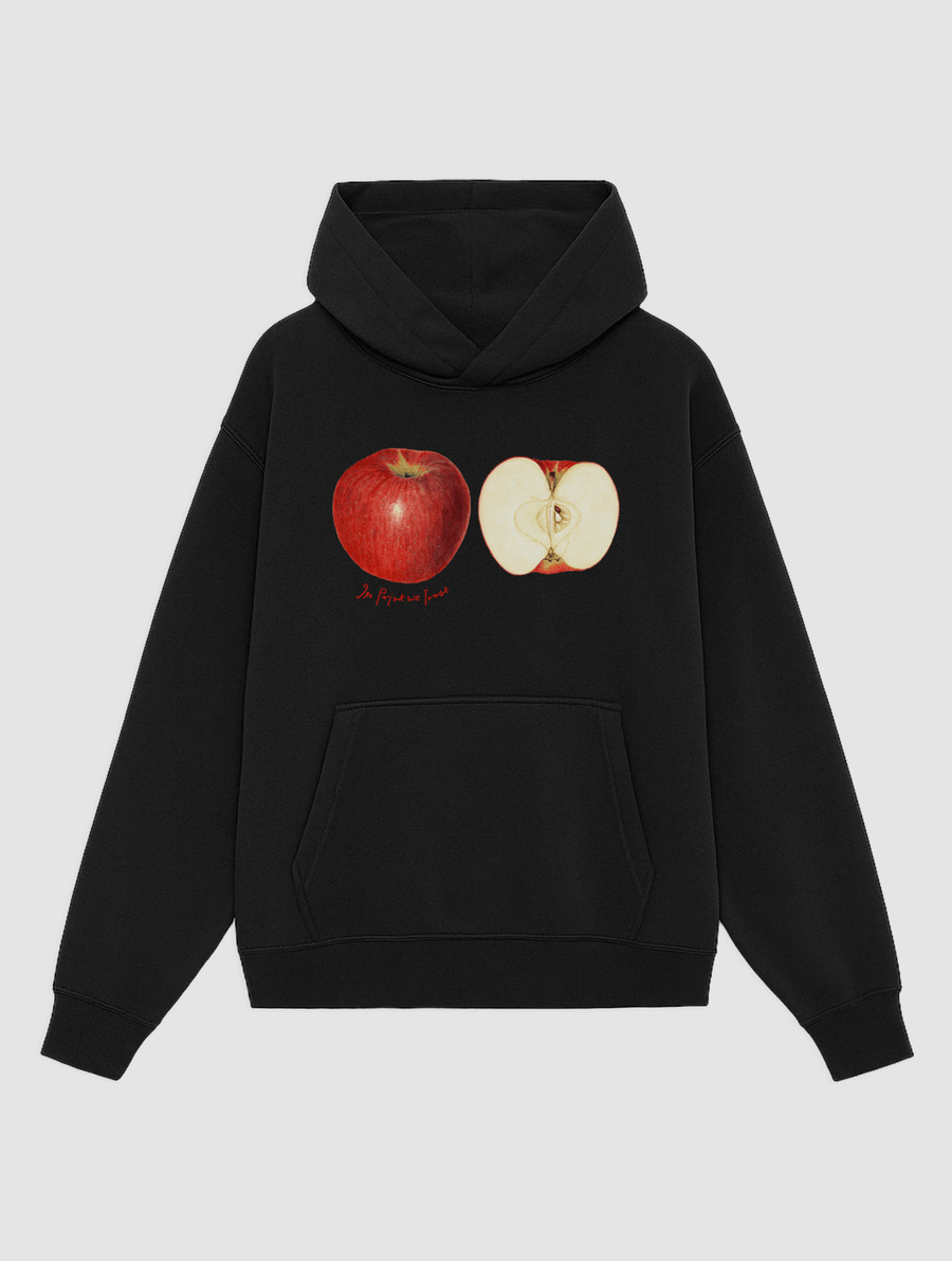 apples black hoodie - In Print We Trust