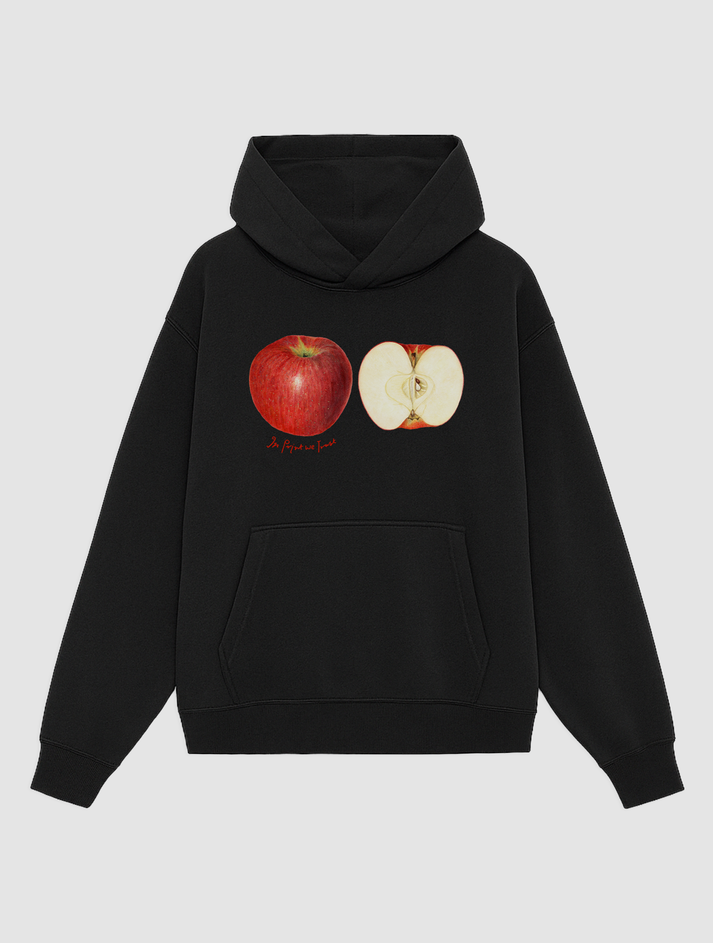 apples black hoodie