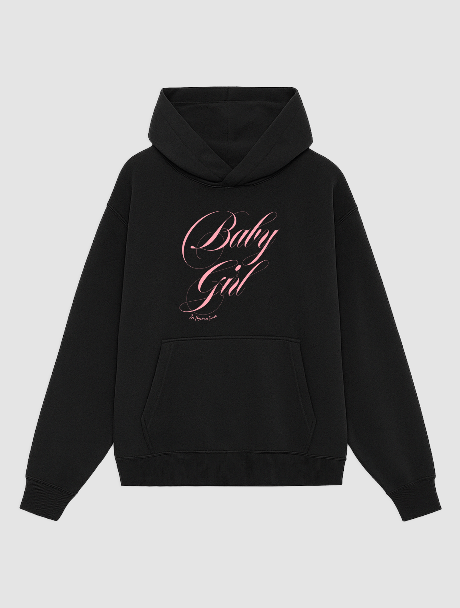 baby girl black hoodie - In Print We Trust