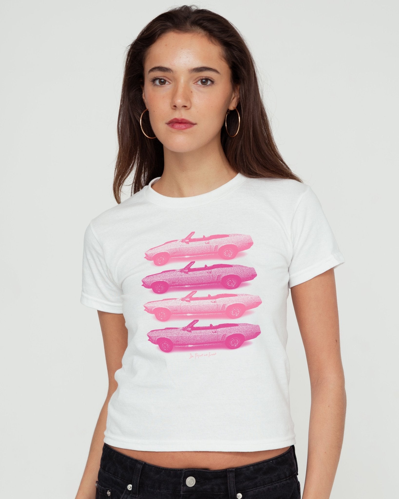 backseat driver baby tee - In Print We Trust