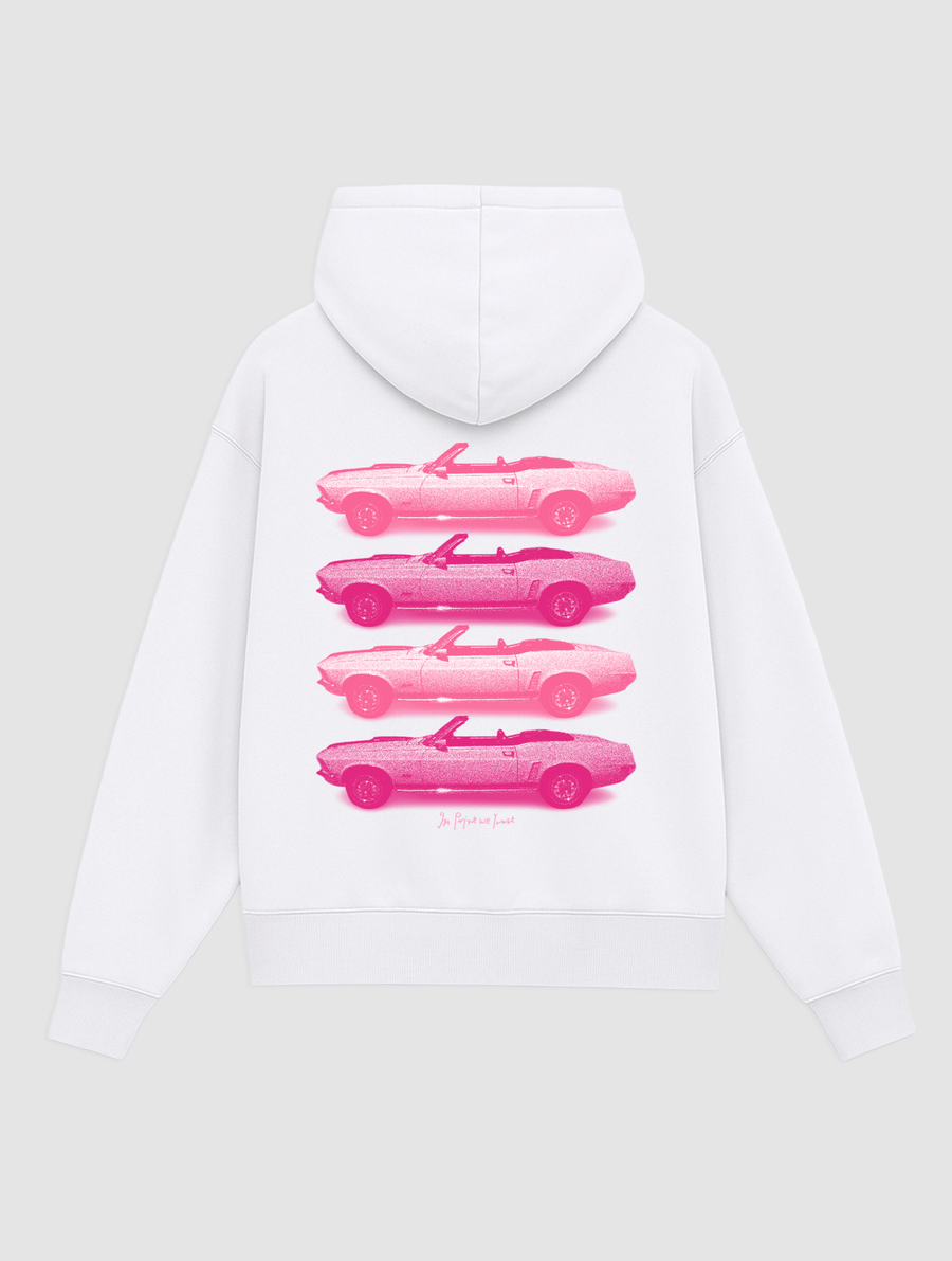 backseat driver white hoodie - In Print We Trust