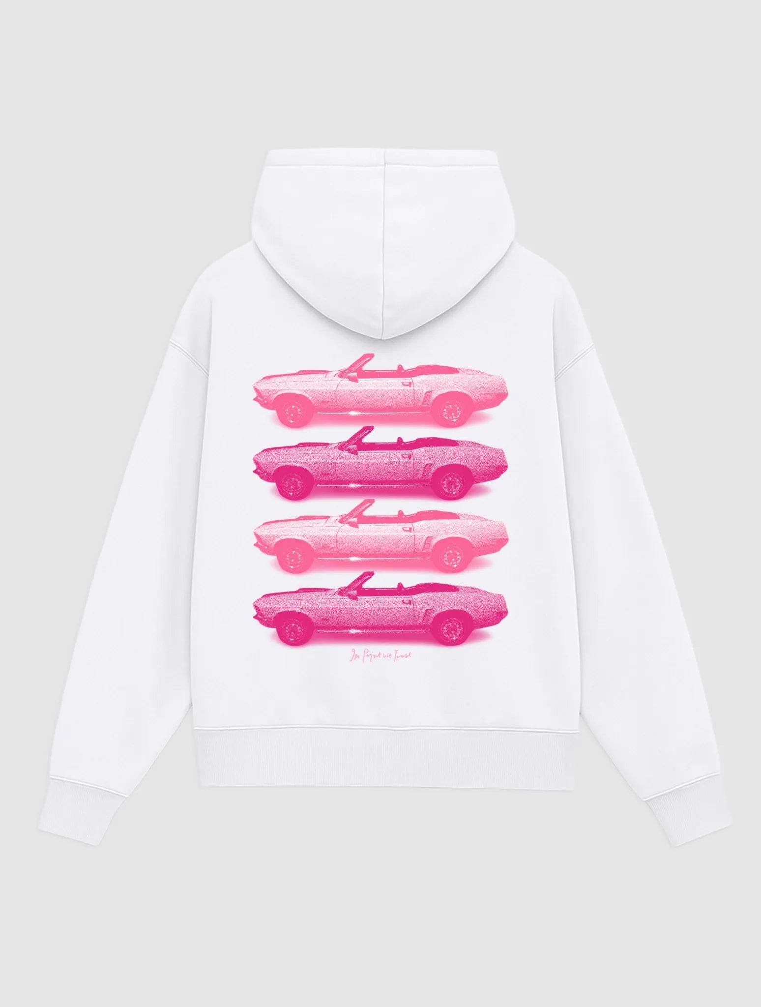 backseat driver white hoodie - In Print We Trust