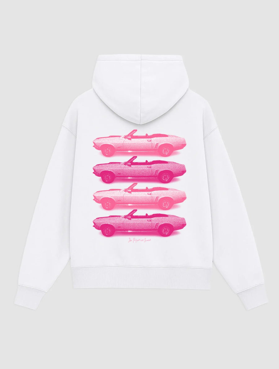 backseat driver white hoodie - In Print We Trust