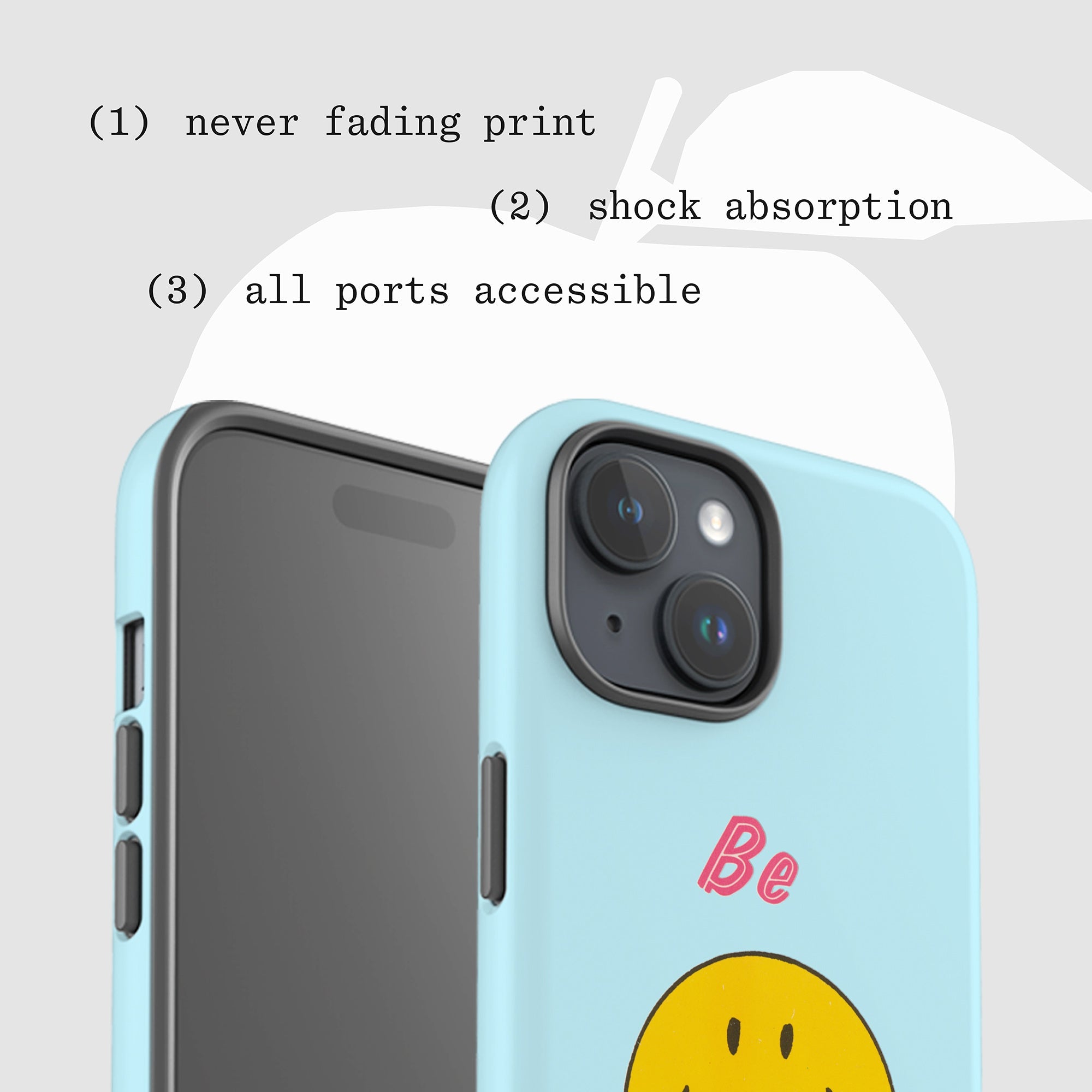 be happy tough iPhone case - In Print We Trust