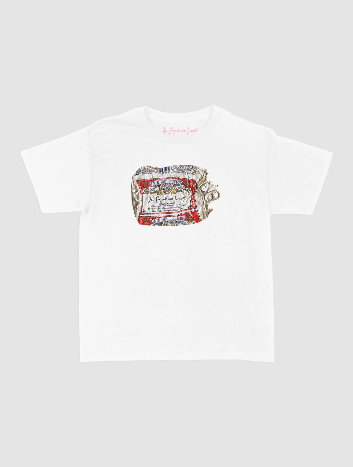 beer can baby tee - In Print We Trust
