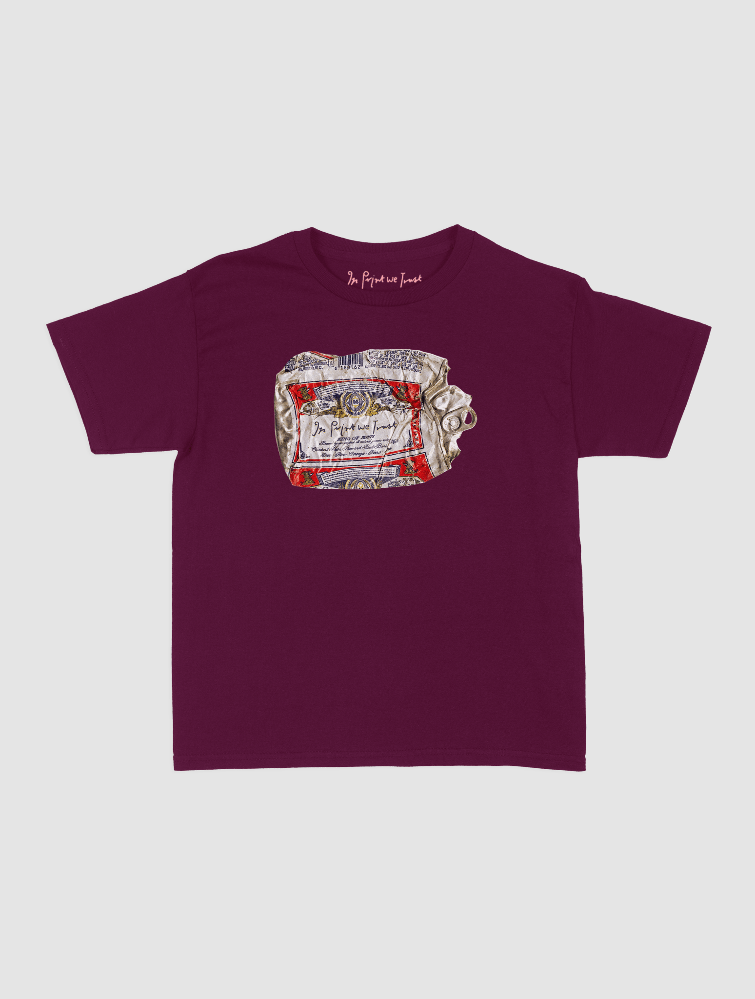 beer can baby tee - In Print We Trust