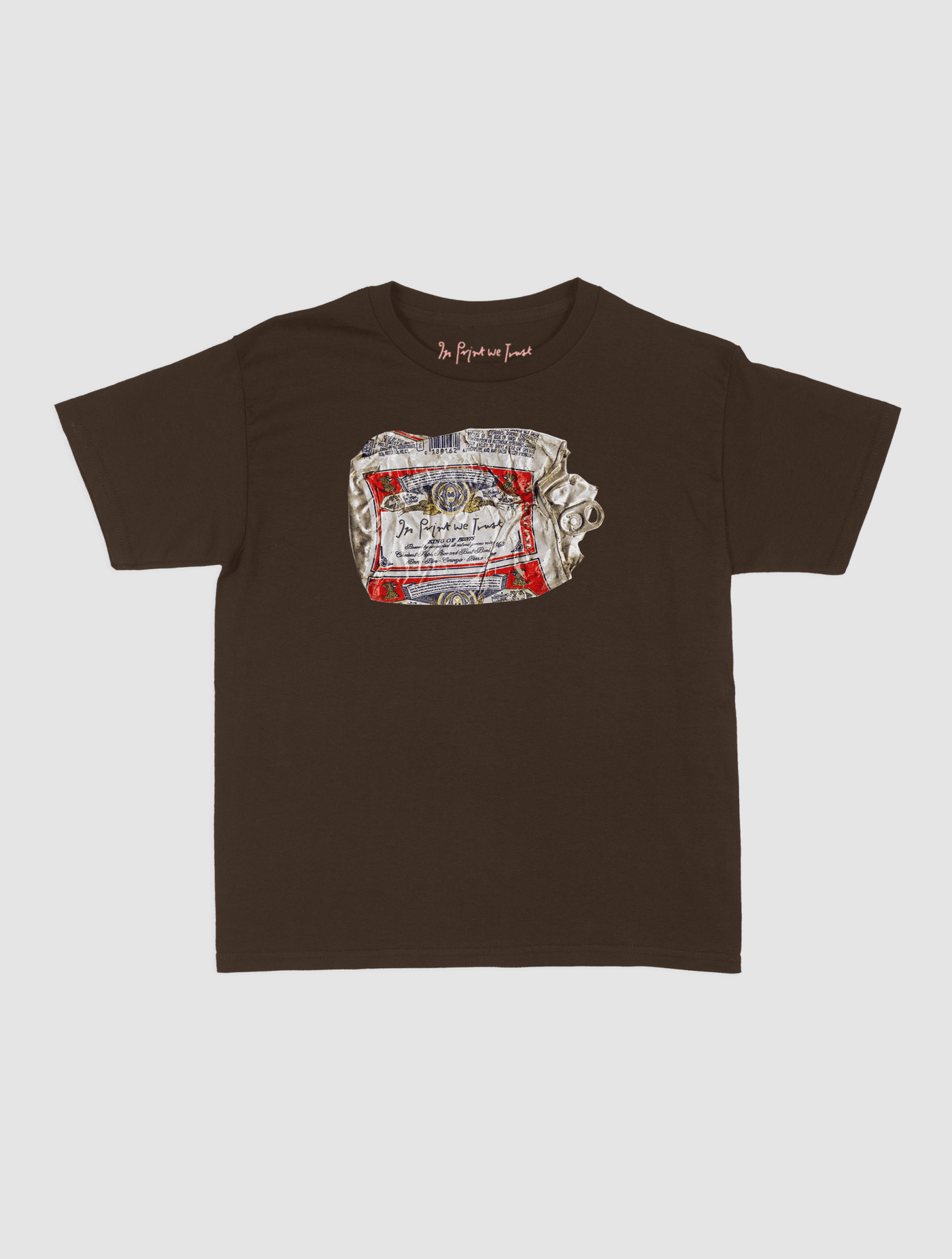 beer can baby tee - In Print We Trust