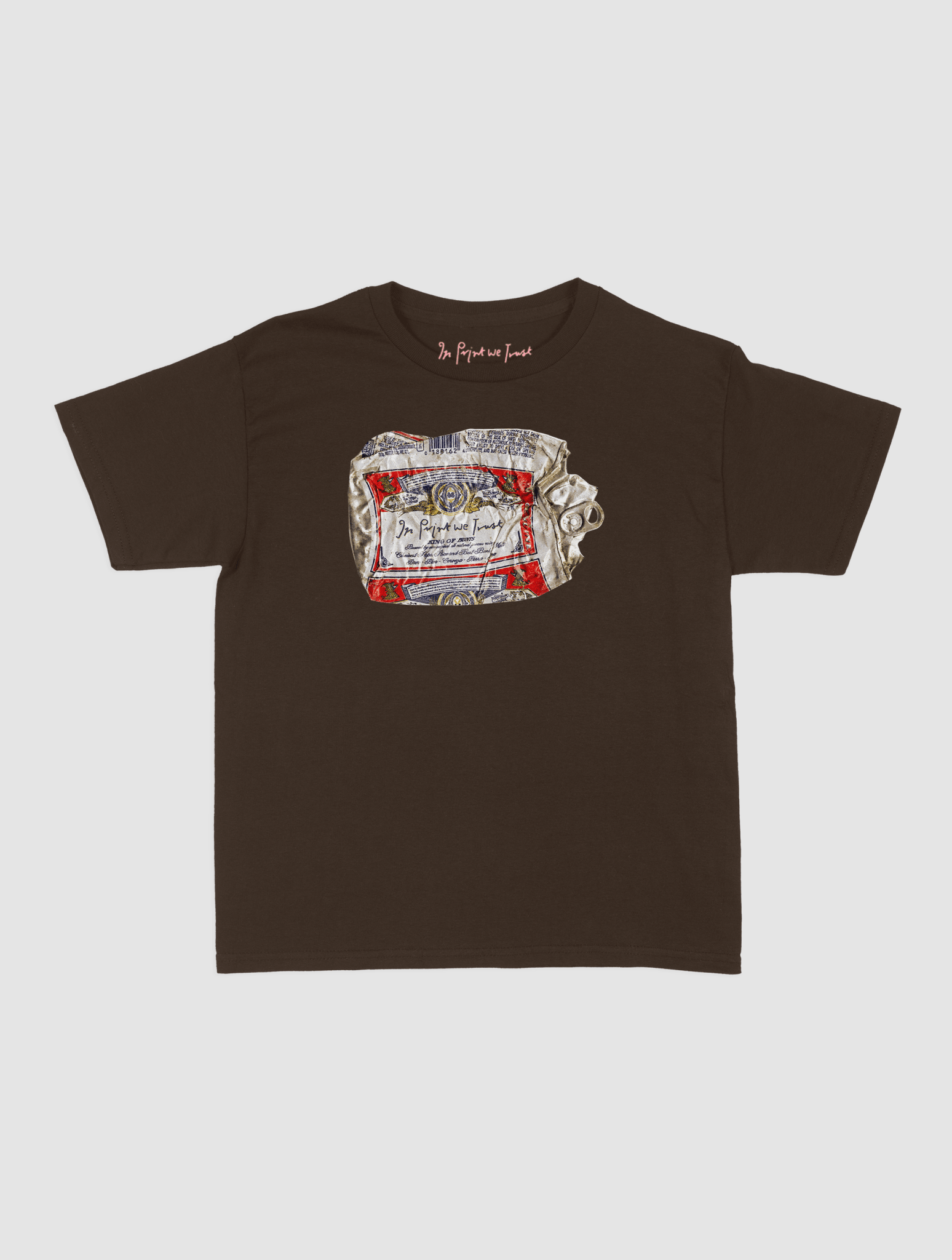 beer can baby tee - In Print We Trust