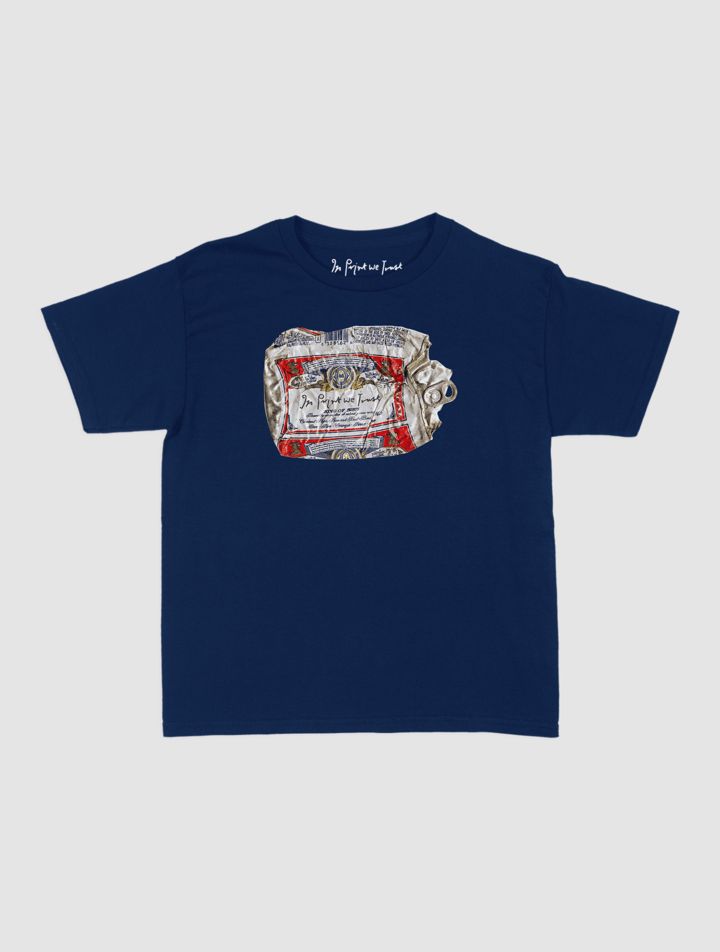 beer can baby tee - In Print We Trust