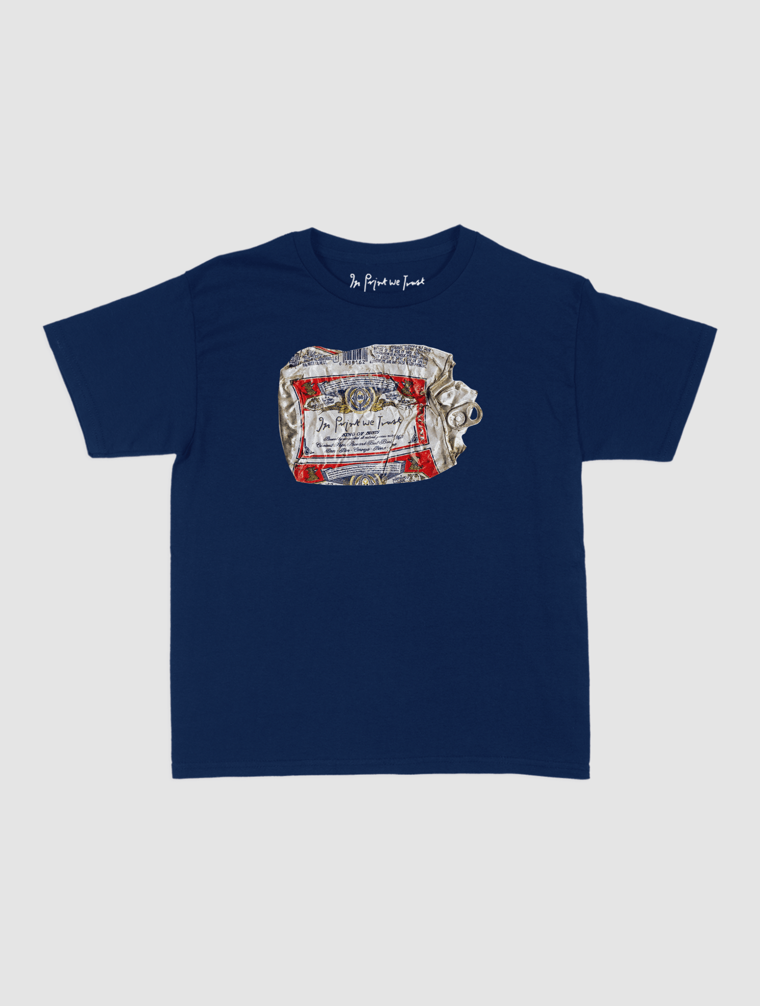 beer can baby tee - In Print We Trust
