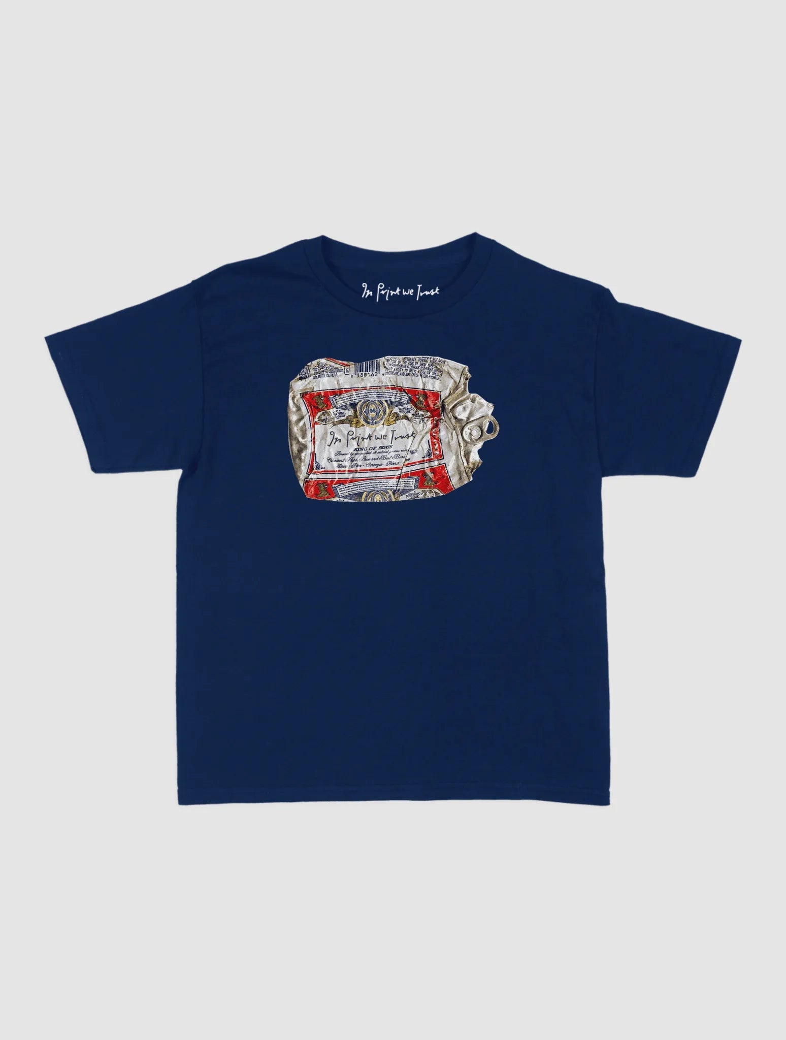 beer can baby tee - In Print We Trust