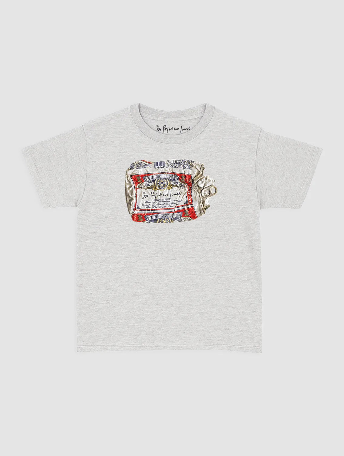 beer can baby tee - In Print We Trust