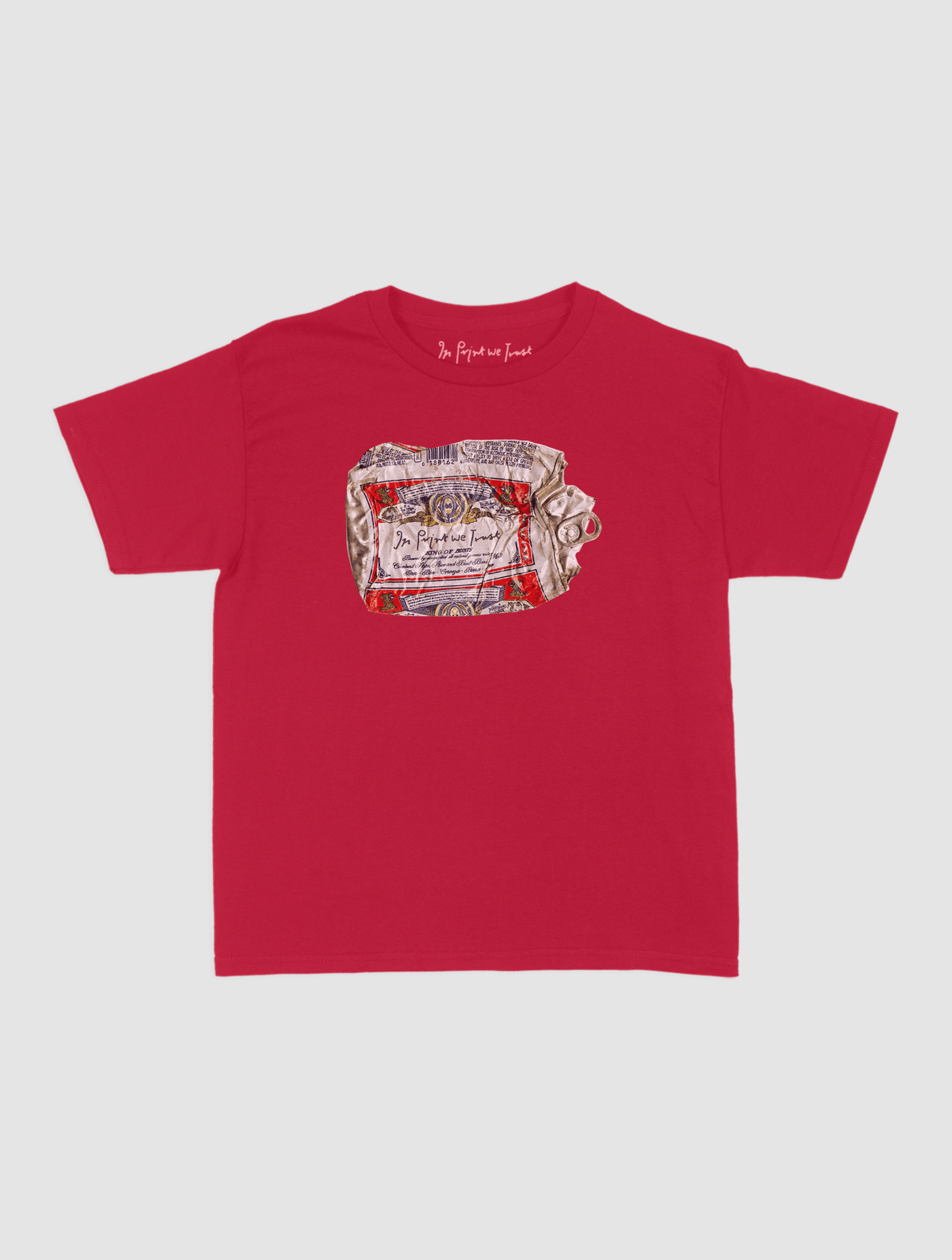 beer can baby tee - In Print We Trust